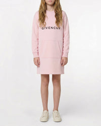 Robe poche kangourou en coton - Marshmallow