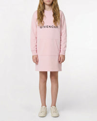 Robe poche kangourou en coton - Marshmallow