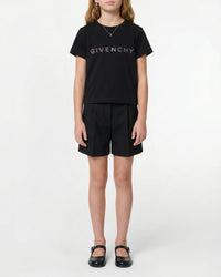 T-shirt à strass en coton - Black