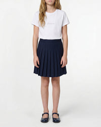 T-shirt avec bande de strass en coton - Blanc