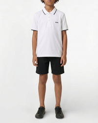 Short-sleeved polo shirt - White