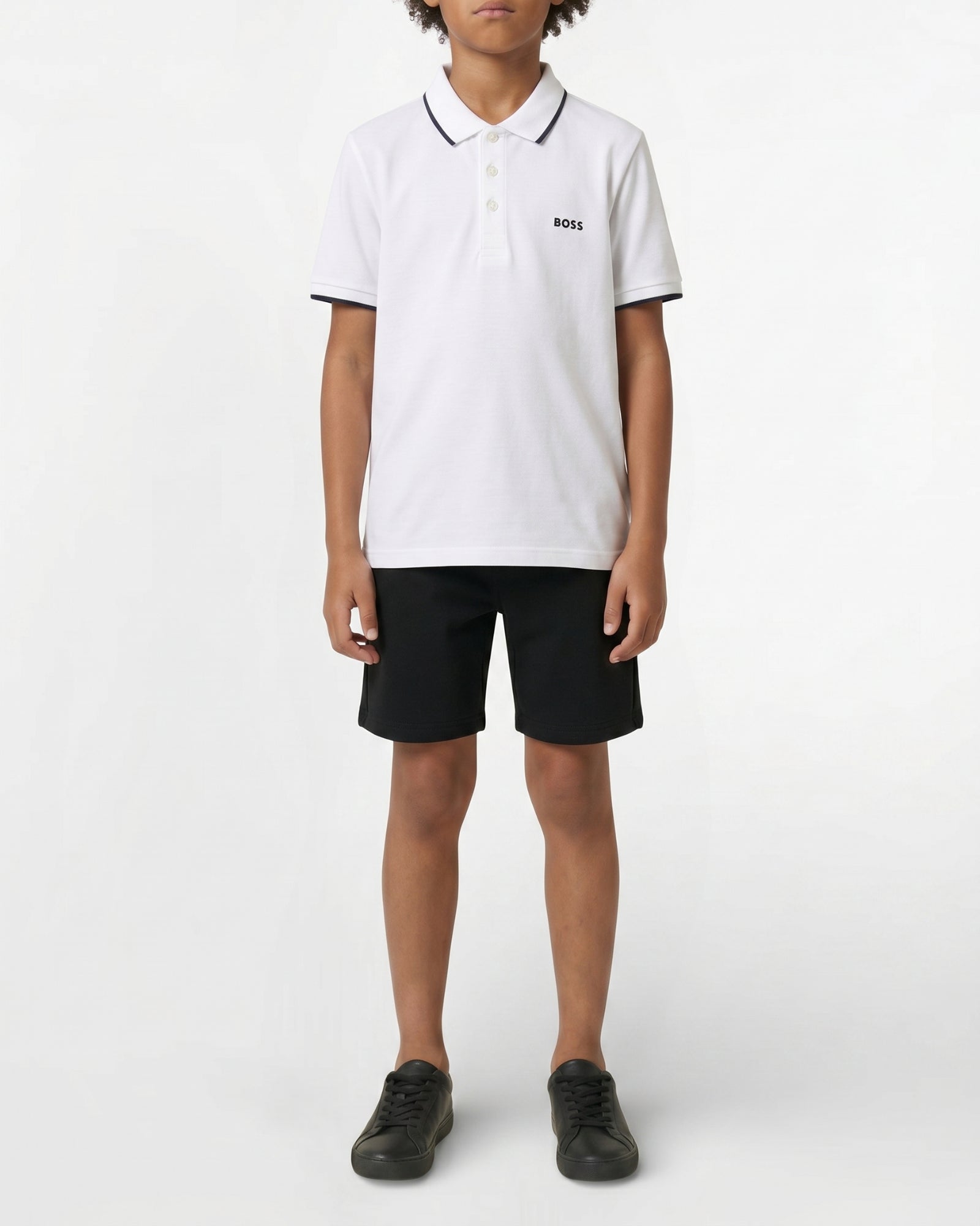 Short-sleeved polo shirt - White