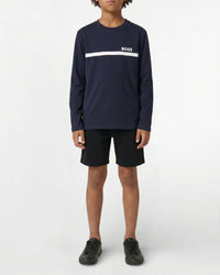 Long-sleeved cotton T-shirt - Cargo Blue