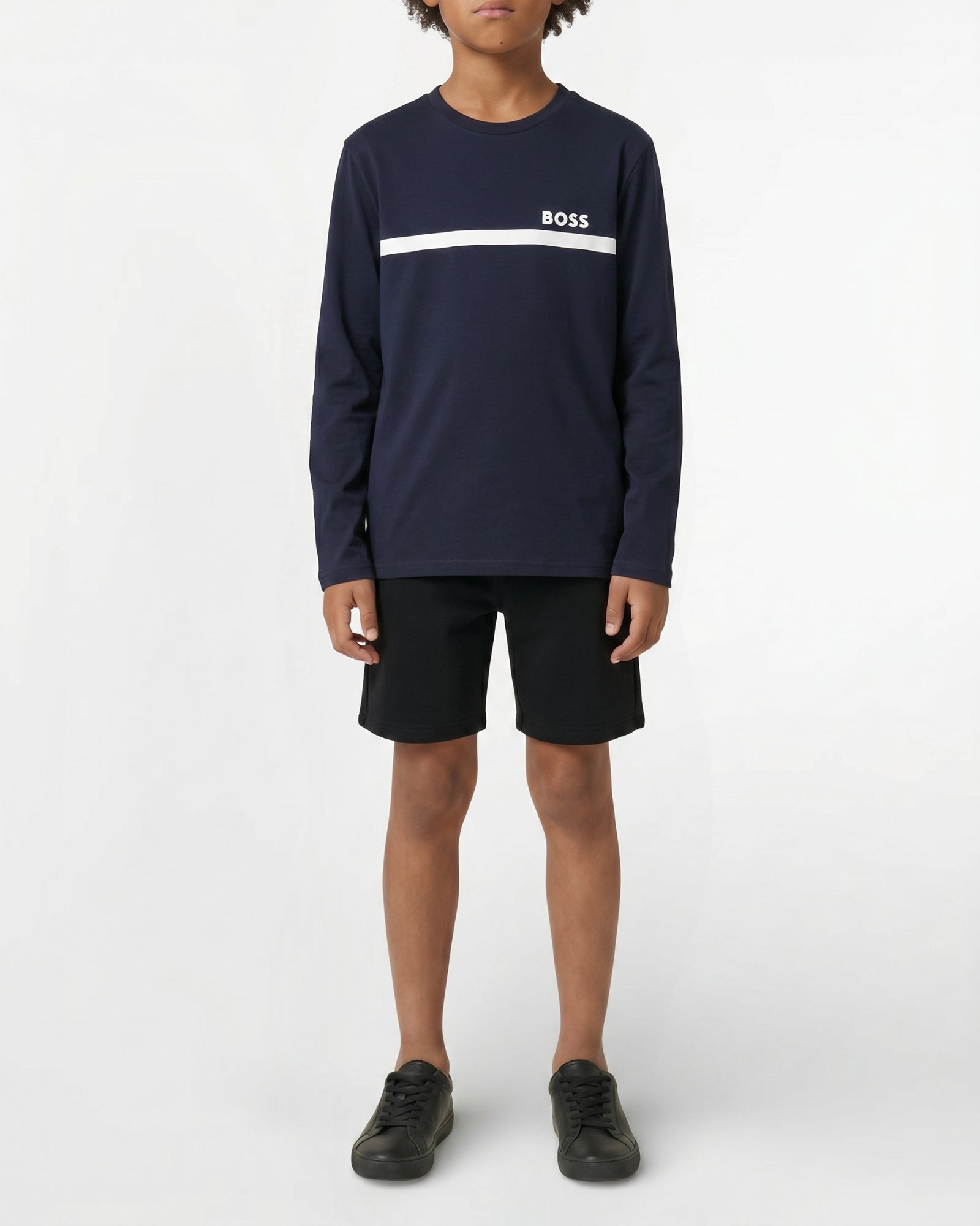 Long-sleeved cotton T-shirt - Cargo Blue