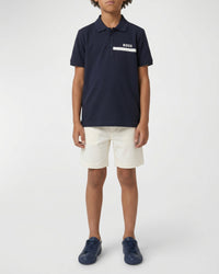 Polo manches courtes en coton - Bleu Cargo