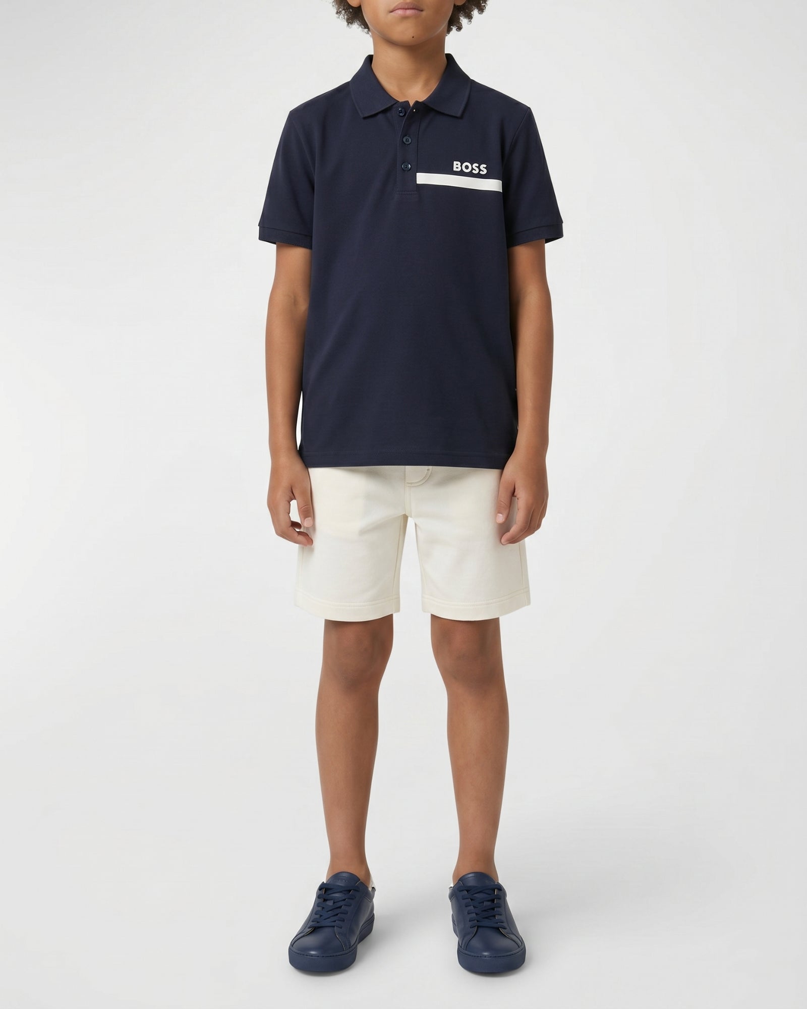 Polo manches courtes en coton - Bleu Cargo