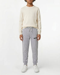 Pantalon jogging en coton - Gris Chiné
