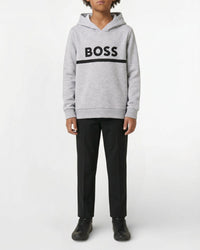 Sweat à capuche en coton - Gris Chiné