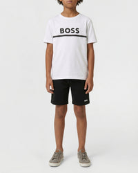 Ensemble t-shirt short en coton - Blanc