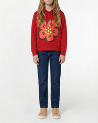 Illustrated fleece sweatshirt - Dark red