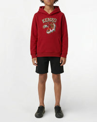 Fleece hoodie - Dark red