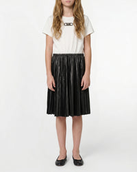 Dress with cotton logo - Ecru Black