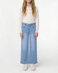 Pantalon avec logo en denim - Denim Blue