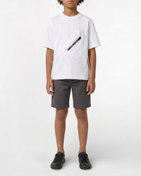 T-shirt illustration trompe l'oeil en coton - Blanc