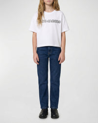 T-shirt court en coton - Blanc