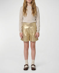 Short de ceremonie avec logo en coton - Golden