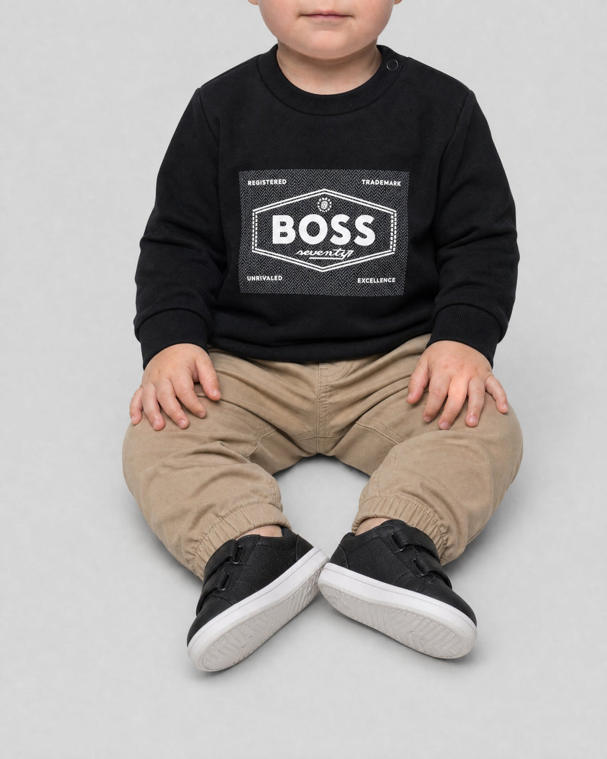 Sweat col rond à illustrations - Black