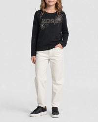 T-shirt manches longues en coton - Black