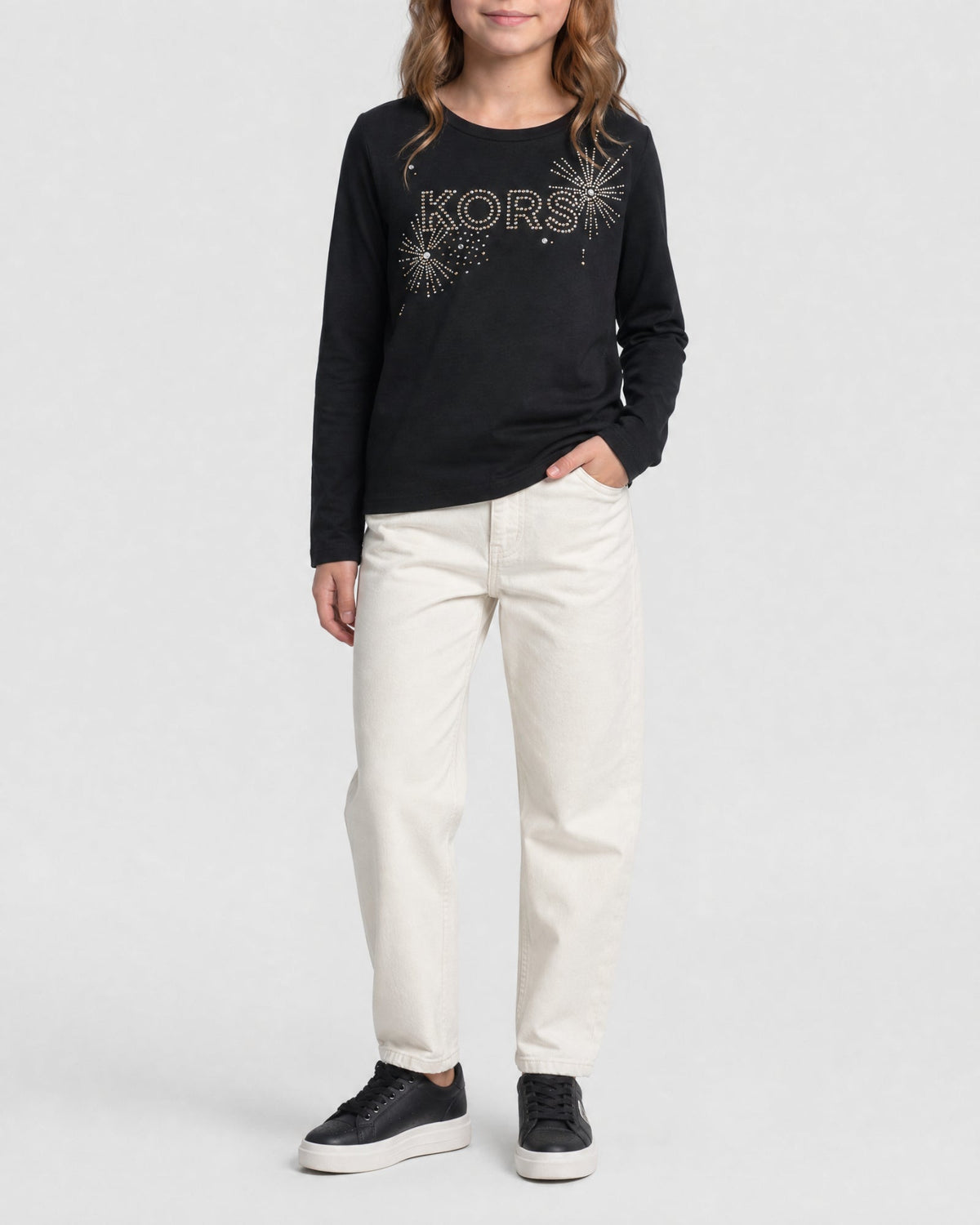 T-shirt manches longues en coton - Black