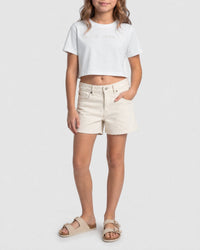 T-shirt court en coton - Blanc