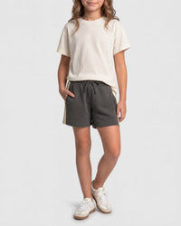 Short à taille élastiquée - Dark Khaki