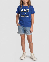 T-shirt avec illustration - Bleu Klein