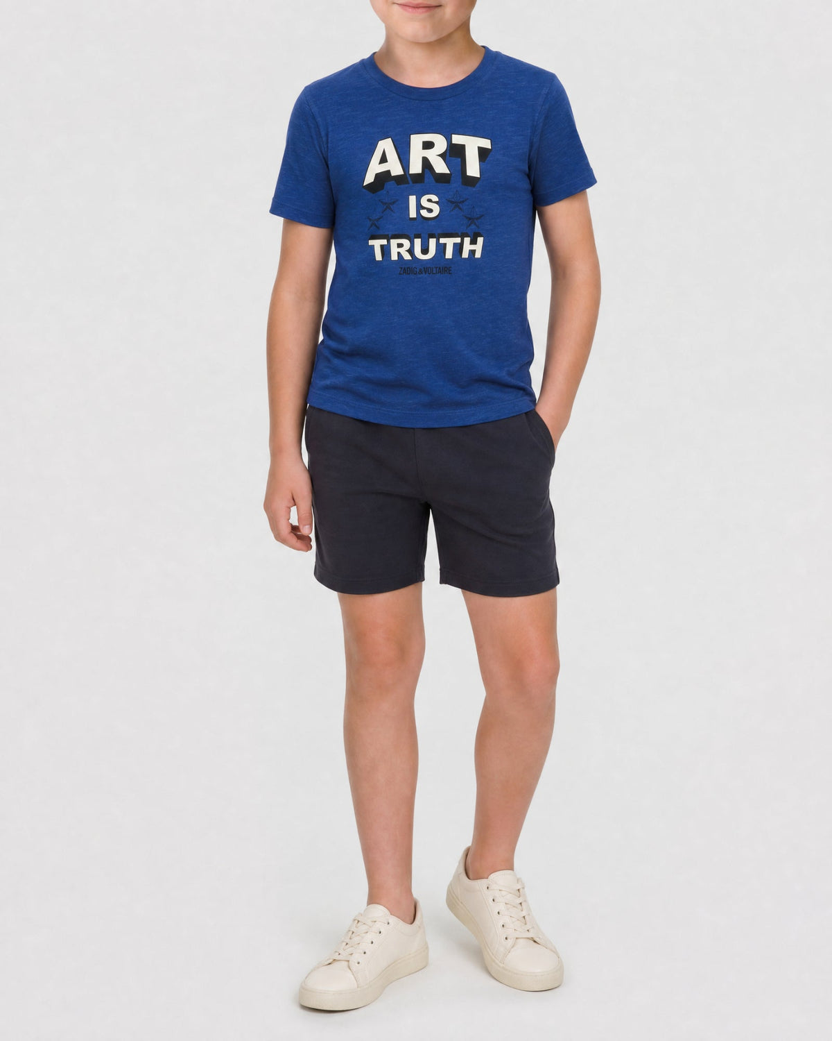 T-shirt avec illustration - Bleu Klein