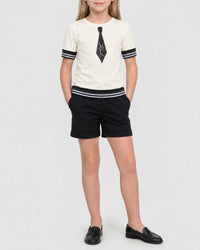 T-shirt avec logo en coton - Chalk