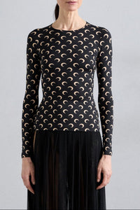 Top seconde peau en jersey All Over Moon Upcyclé - Inverse Tan