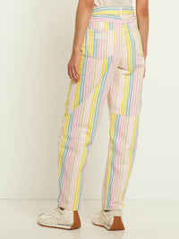 Pantalon Stary à rayures en denim - Multicolour