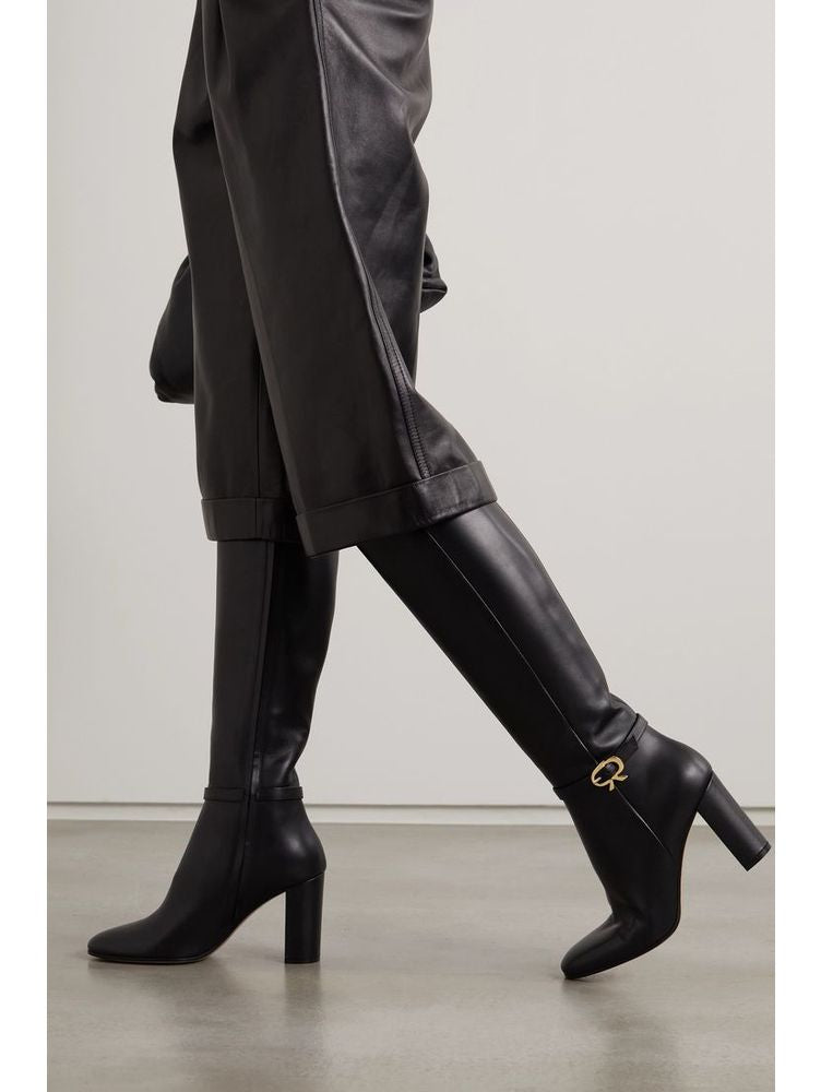 Bottes Ribbon 85 en cuir lisse - Noir