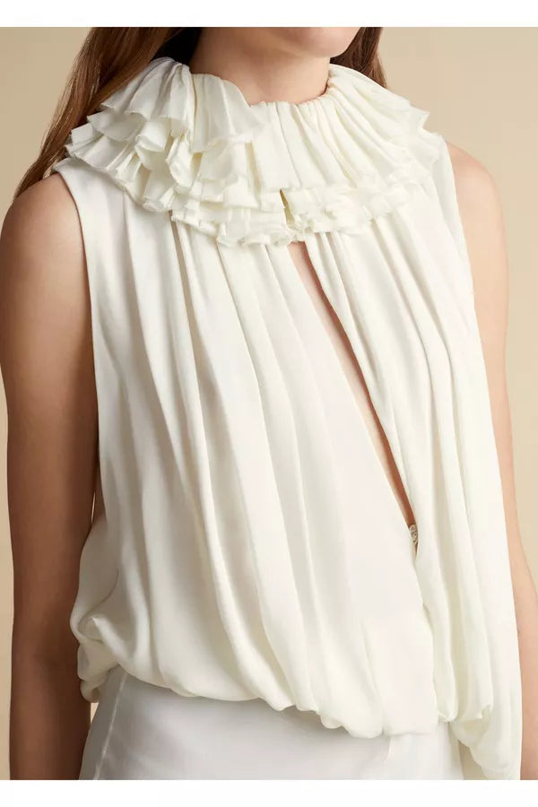 Greco dress in silk - Cream