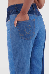 PRIX MARQUE : 250€_Medium Dark Blue Moono Pantalon - Medium Dark Blue Moono