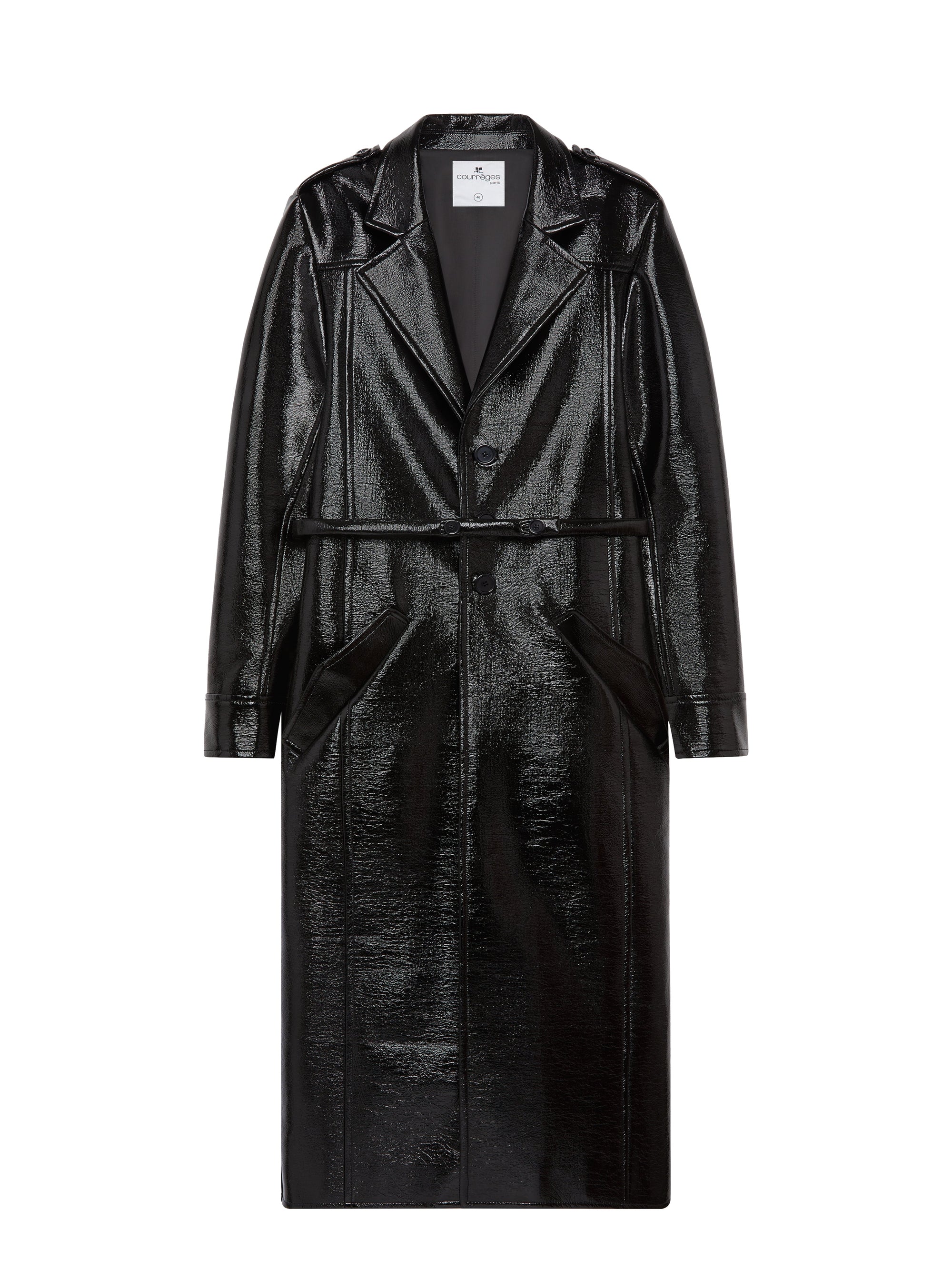 2pcs RELIQUAT 590€ / Manteau héritage en vinyle - Black