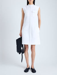 Robe Erica en sergé en coton - Off White