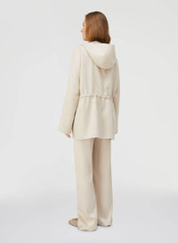IVORY AND NATURAL ROPE REVERSIBLE PARKA