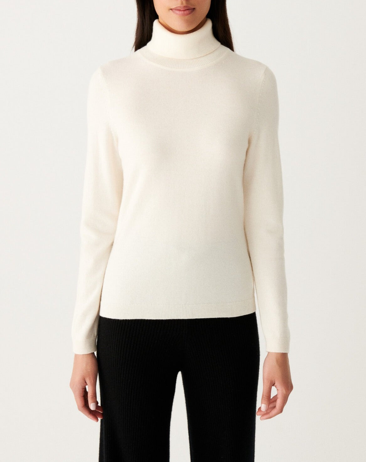 Slim-fit cashmere turtleneck jumper - Anthracite