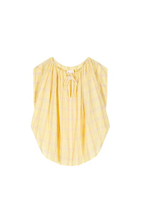 Blouse Daffodil rayée à manches courtes - Yellow