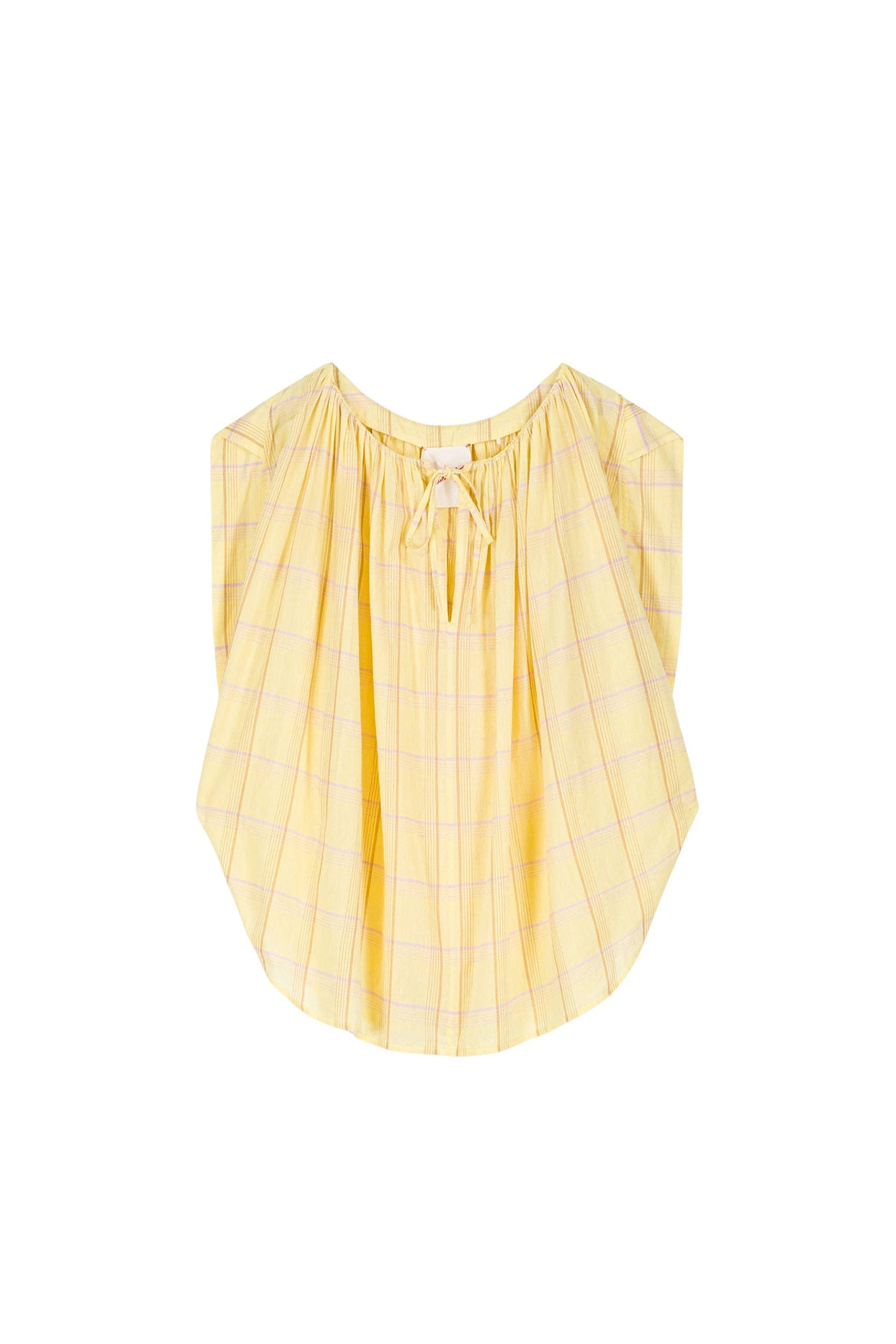 Blouse Daffodil rayée à manches courtes - Yellow