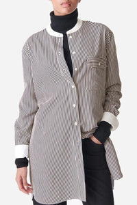 Robe courte Dao à rayures - Noir