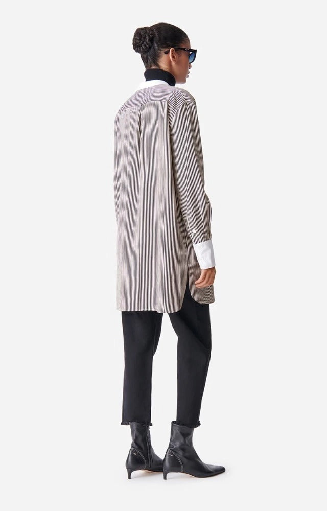 Robe courte Dao à rayures - Noir