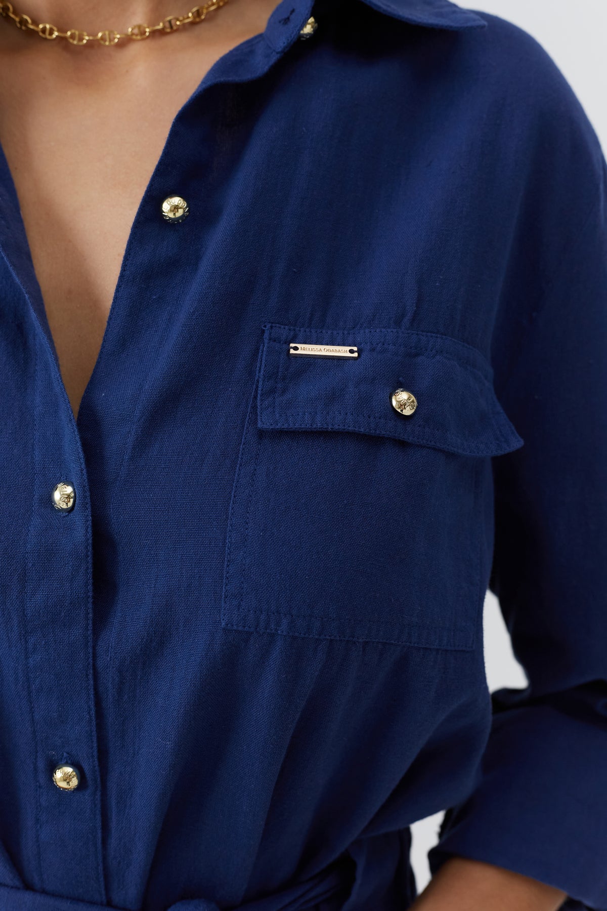 Robe Darcy à boutons - Marine