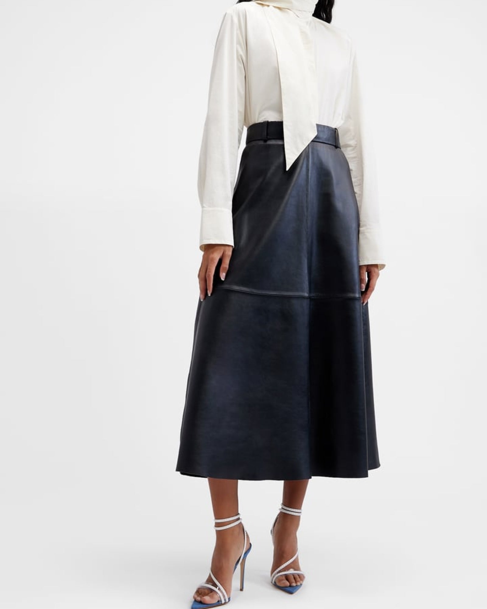 Sandales Dassy 105 en denim - Blue & White