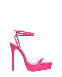 Sandales Dassy 150 à plateforme en cuir - Fuchsia