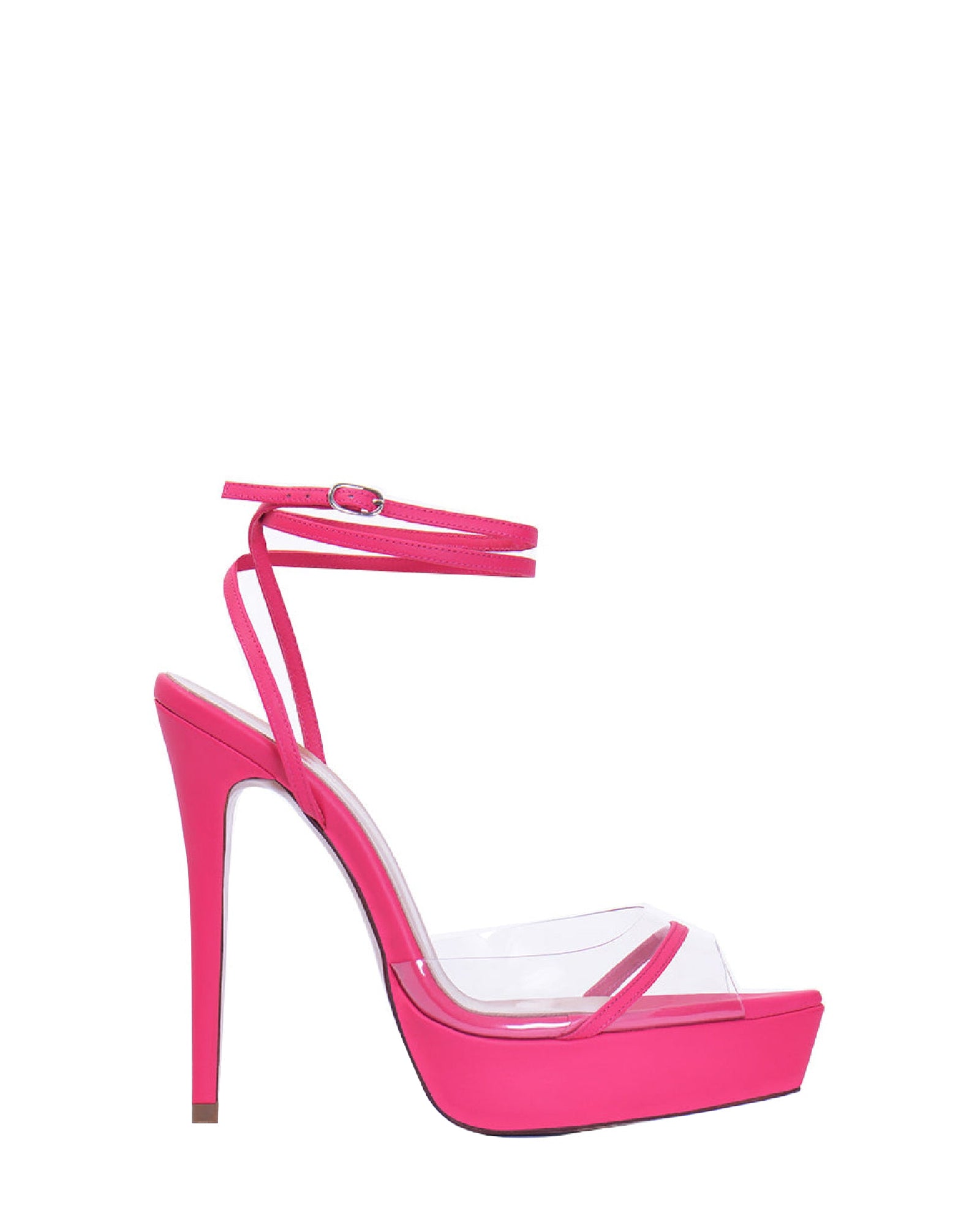 Sandales Dassy 150 à plateforme en cuir - Fuchsia