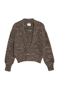 Cardigan Dayna en laine - Brown