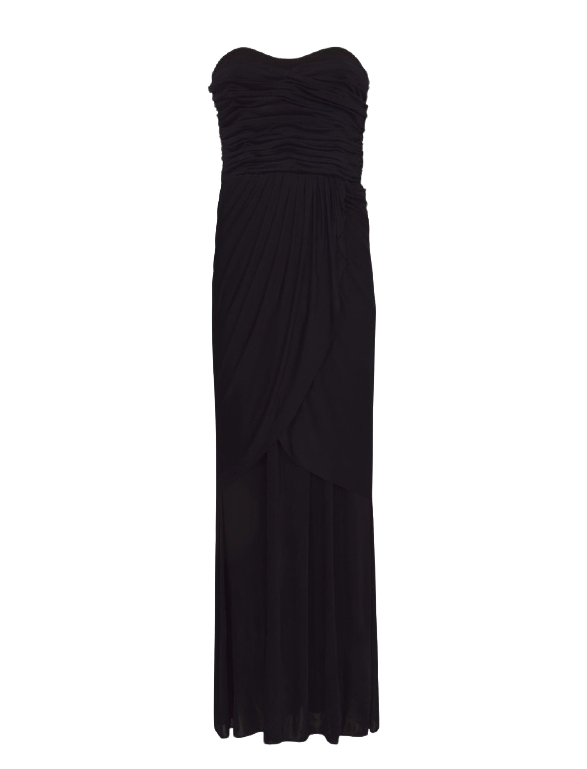 Robe bustier froncée en jersey - Black