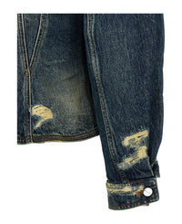 16 NEW / 16 TROCA /208,5€   Veste en jean Rip & Repair à côtes - Punk Indigo