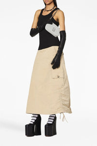 10 / DJV /130€ /10qty-10 /ST 100% /15 TROCA 127,5€   Petit sac à bandoulière avec surpiqûres en cuir - Cotton