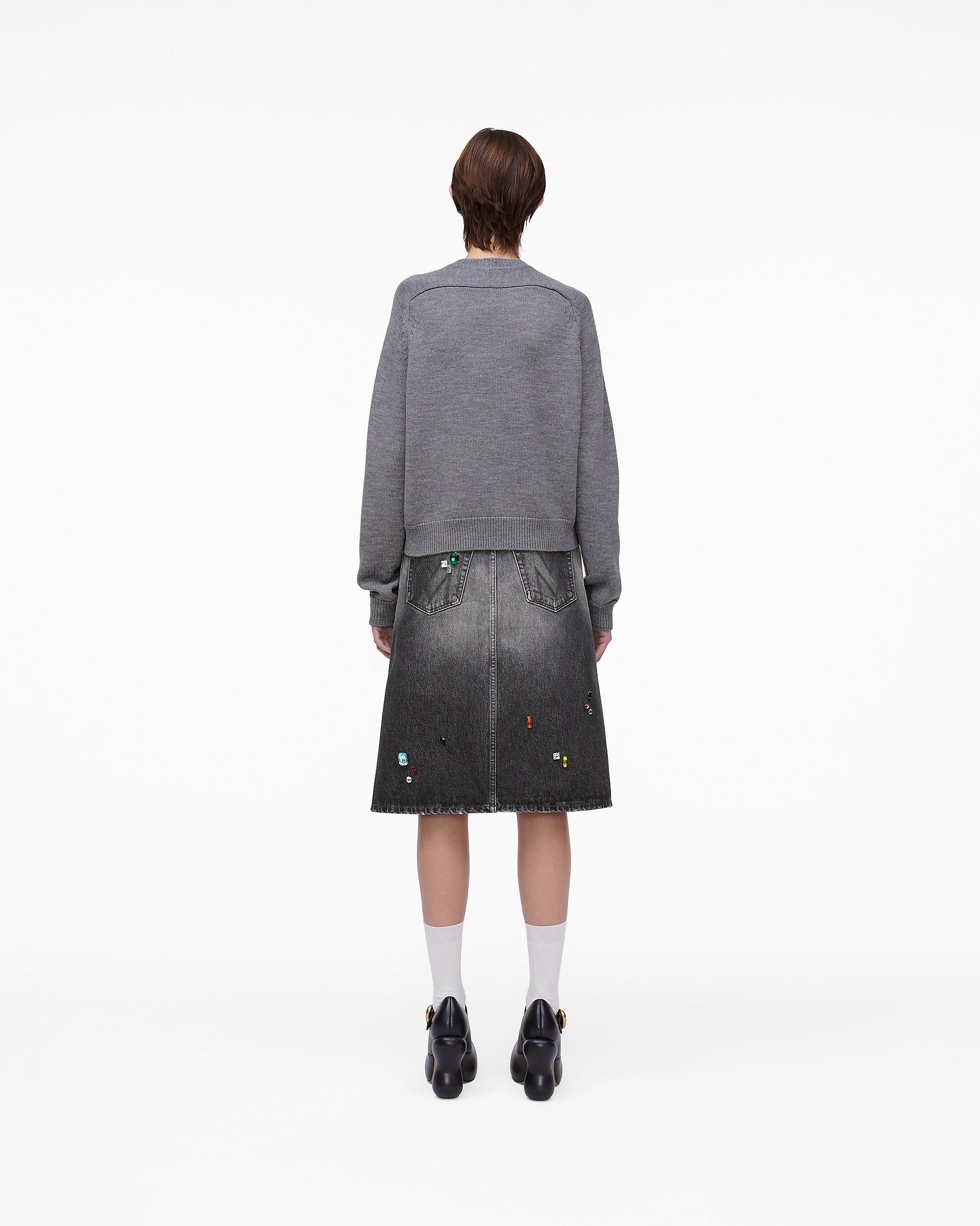 Pull Gem à logo brodé en laine - Silver Reflective